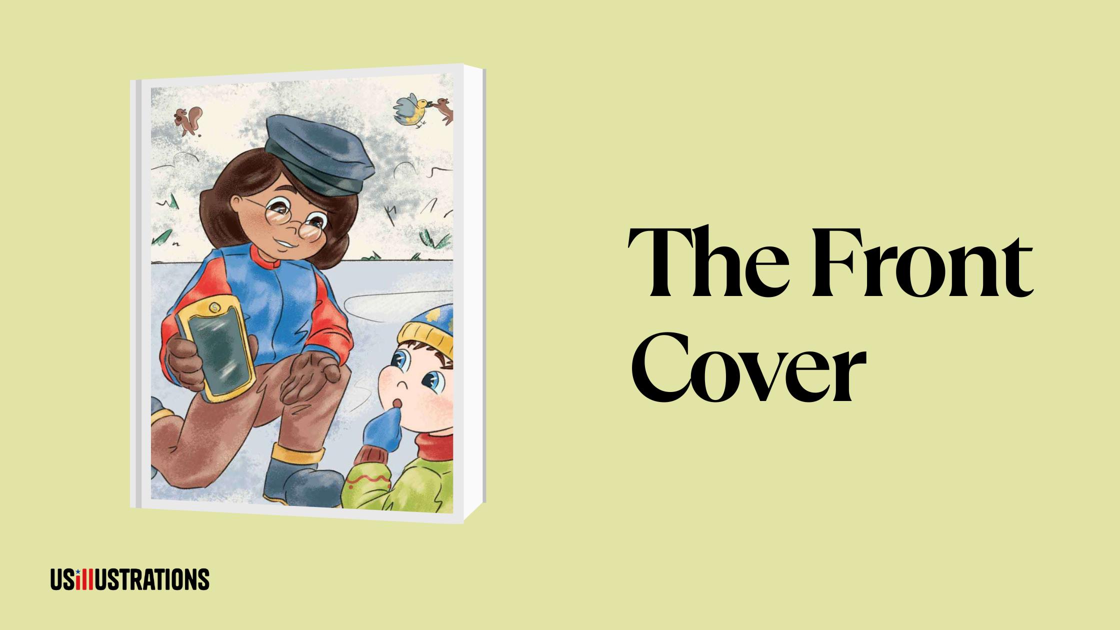 Front cover anatomy β title, author name, and illustration placement