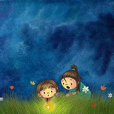 Children's book interior page layout design sample
