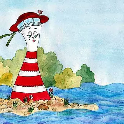 The Lonely Lighthouse — children's book illustration by Fairy Tale Publishing