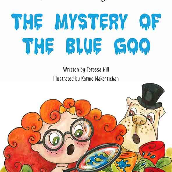 Blue Gooby children's book illustration by Theresa Hill