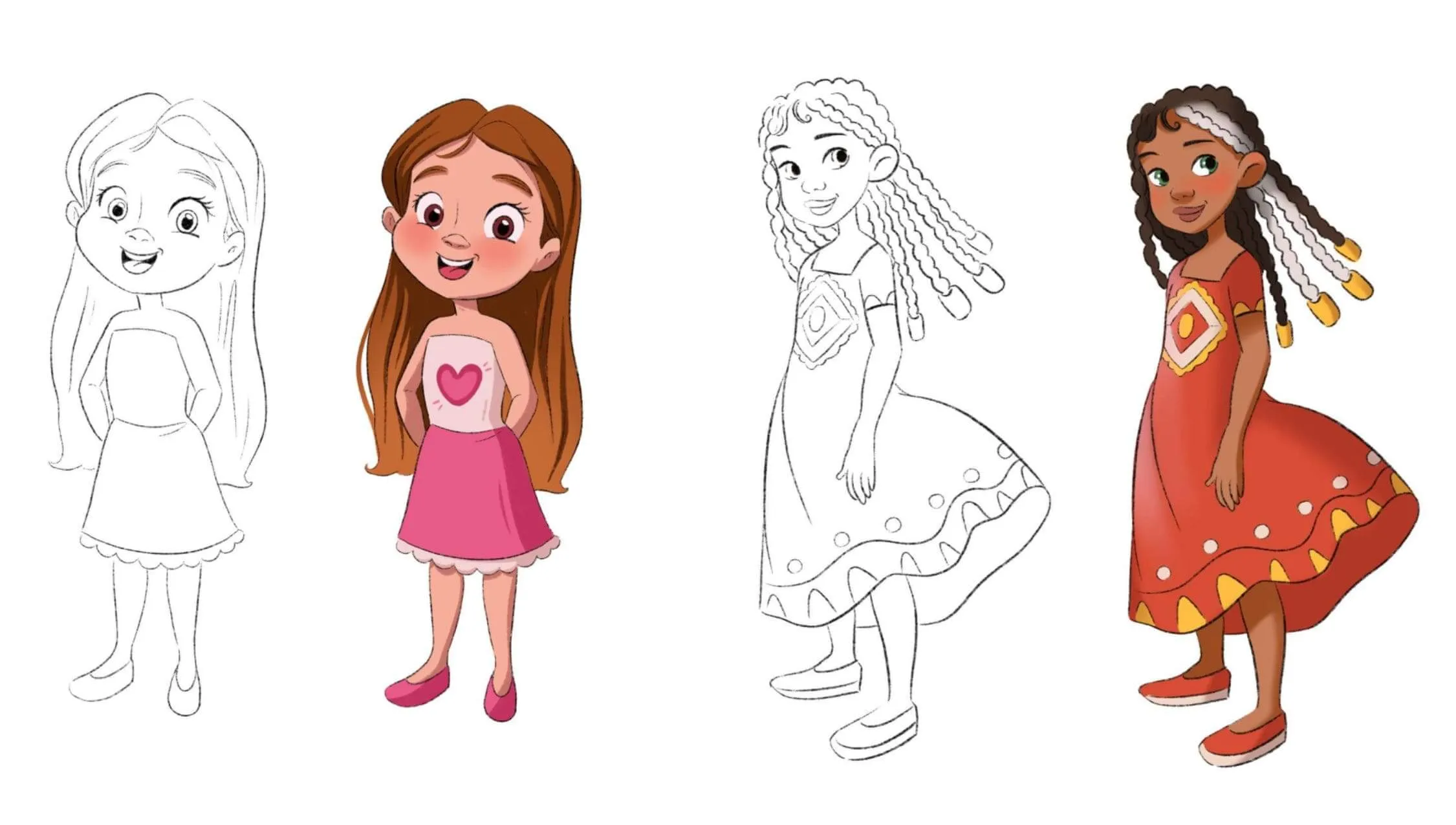 Children's book illustrator consulting with an author
